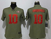 Women Nike 49ers 10 Jimmy Garoppolo Olive Salute To Service Limited Jersey,baseball caps,new era cap wholesale,wholesale hats